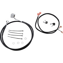 Kit de líneas de freno de acero inoxidable — 125,5 cm, Negro