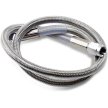 Universal Brake Line — 23" length, clear-coated silver, front/rear