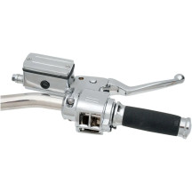 Handlebar Control Kit w/o Switches — Clamp diameter 25.4 mm (1"), Master cylinder bore 19.1 mm (3/4"), Chrome