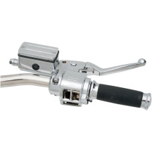 Handlebar Control Kit w/o Switches — Clamp diameter 25.4 mm (1"), Master cylinder bore 19.1 mm (3/4"), Chrome