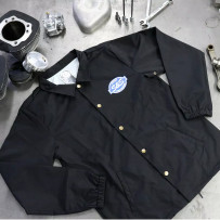 S&S® Button Down Windbreaker Jacket — Size S, Black