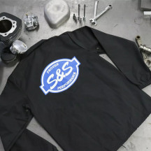 S&S® Button Down Windbreaker Jacket — 2XL, Black