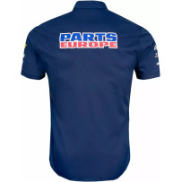 Parts Europe Button Down Short Sleeve — 2XL, Dark Blue