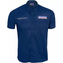 Parts Europe Button Down Short Sleeve — 2XL, Dark Blue