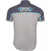 Drag Specialties Button Down Short Sleeve — L, Dark Gray