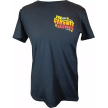 Women's Groovy T-Shirt — L, Black, Red, Yellow