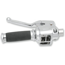 Handlebar Control Kit w/o Switches — 1" clamp, 17.5 mm (11/16") bore, Chrome