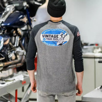 Vintage Tour Baseball T-Shirt — 2XL, Gray