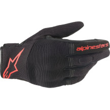 Copper Gloves — Size L, Black, Fluorescent Red