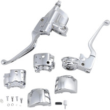 Handlebar Control Kit with Mechanical Clutch — 14.3 mm (9/16") bore, 25.4 mm (1") clamp, Chrome