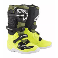 Botas Juveniles Tech 7S — EU 34, US 2, Negro/Rojo/Gris