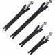 Kit de correa de hebilla para botas — Compatible con Tech 7, Negro