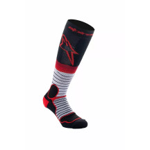 Calcetines MX Pro — Talla S, Largo, Negro/Gris/Rojo