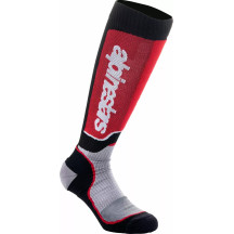 Calcetines MX Plus — S, largo, Negro, Gris, Rojo