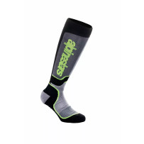Calcetines MX Plus — Talla S, Largos, Negro/Gris/Amarillo
