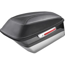 Bagger Lid Cover — Black, Pair