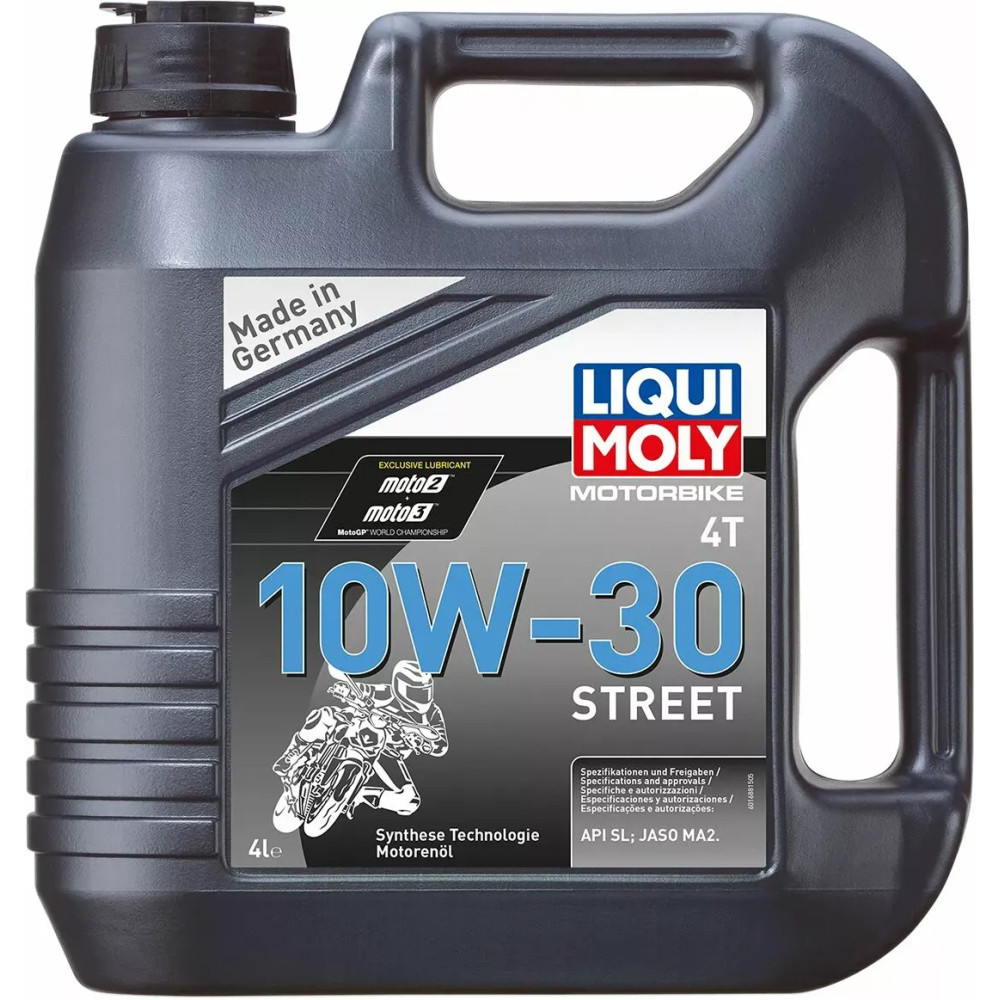 Aceite de motor 4T 10W-30 Street — 10W-30, 4 L (1,05 US gal), JASO MA2