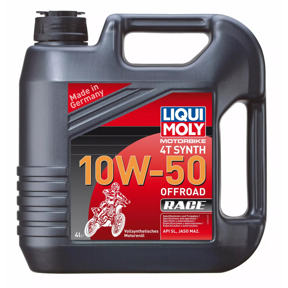4T 10W-50 Offroad Race Engine Oil — 4 L, JASO MA2