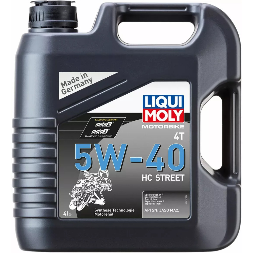 4T 5W-40 HC Street Engine Oil — 4 L, 5W-40, JASO MA2