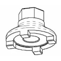 Shock spring removal tool - mechanical — Cartridge holder, Silver