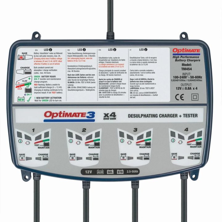 OptiMate 3 x 4 Bank — 4-bank, 12V 0.8A