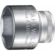 Socket — 1/2" drive, chrome