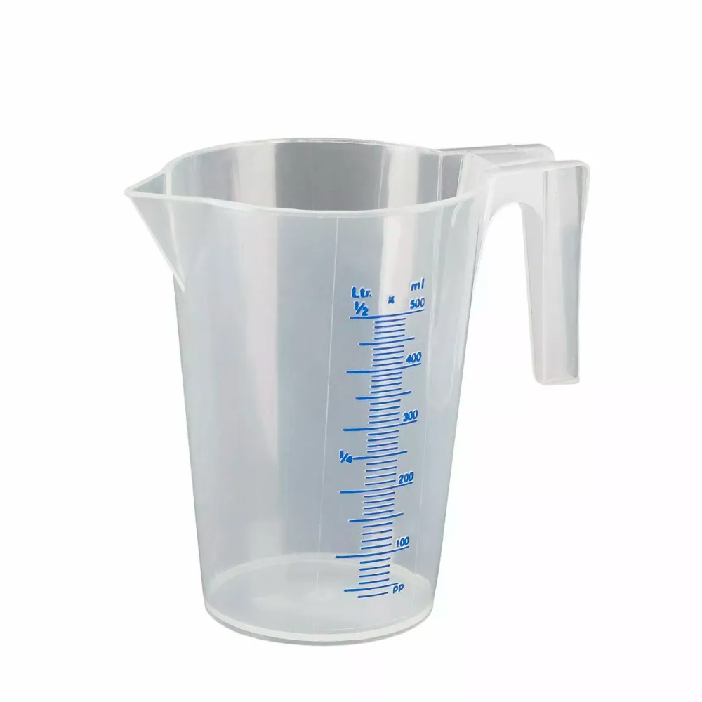 Jarra medidora — 0,5 l, 1 l, 2 l, transparente