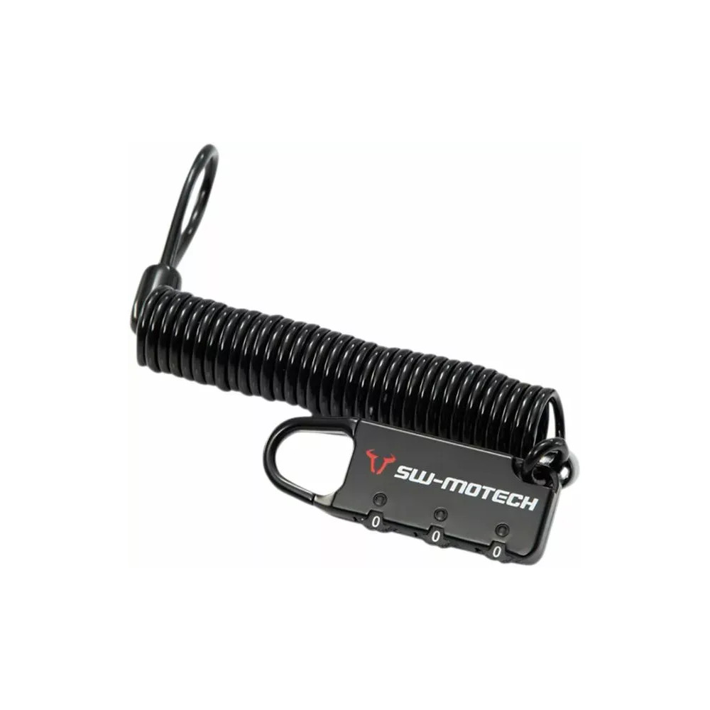 Cable Lock for Motorcycle Luggage — Black