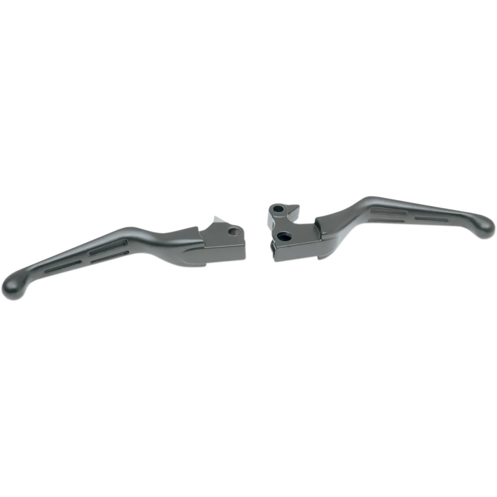Slotted Wide Blade Lever Set — Brake & Clutch, Hydraulic, Black matte