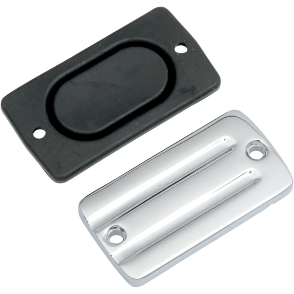 Front Brake Master Cylinder Cover — Black, Chrome