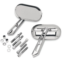 Espejo Magnum — vástago 14 cm, cabeza 12,5 cm x 7 cm, Cromo, Par