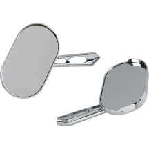 Magnum Mirror — 5-5/8" x 3-1/4" oval head, 5-1/2" stem, Chrome