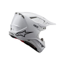Casco Supertech M10 Sólido — Talla L, Blanco brillo, Carcasa fibra de carbono
