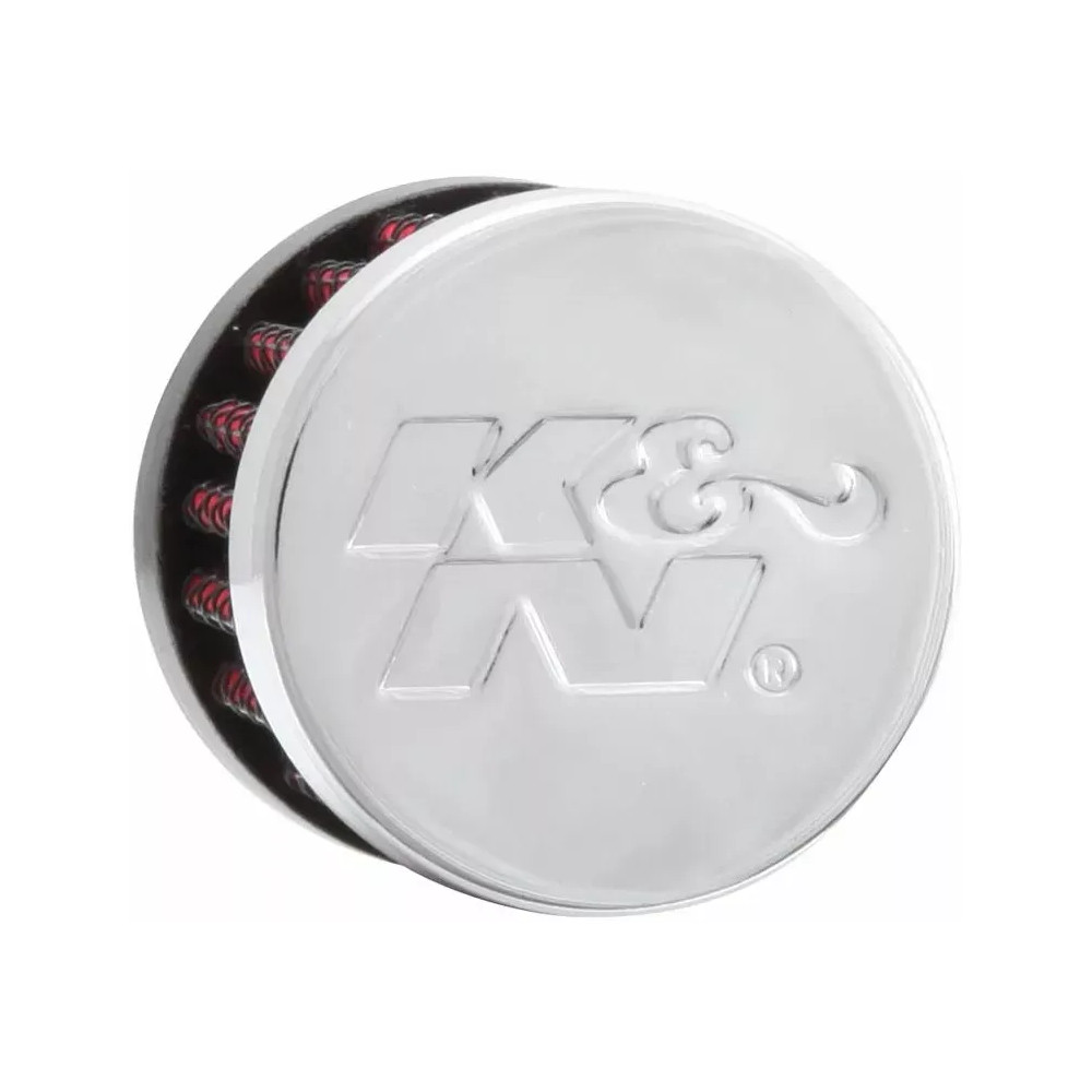Crankcase Vent Filter — K & N, 62-2480, Chrome