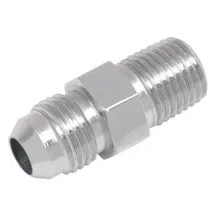 Brake Line Adapter — -3, Stainless Steel, Silver