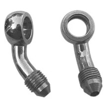 600 Series Banjo Fitting — 3/8" 45° banjo, -3 hose, Black