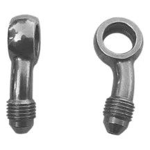 600 Series Banjo Fitting — 3/8"-20° banjo, -3 hose, black, stainless steel