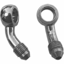 600 Series Banjo Fitting — 3/8"-20° banjo, -3 hose, black, stainless steel