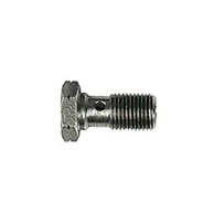 600 Series Metric Banjo Bolt — Silver, stainless steel