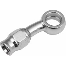 600 Series Banjo Fitting — -3 hose, 20° bend, stainless steel