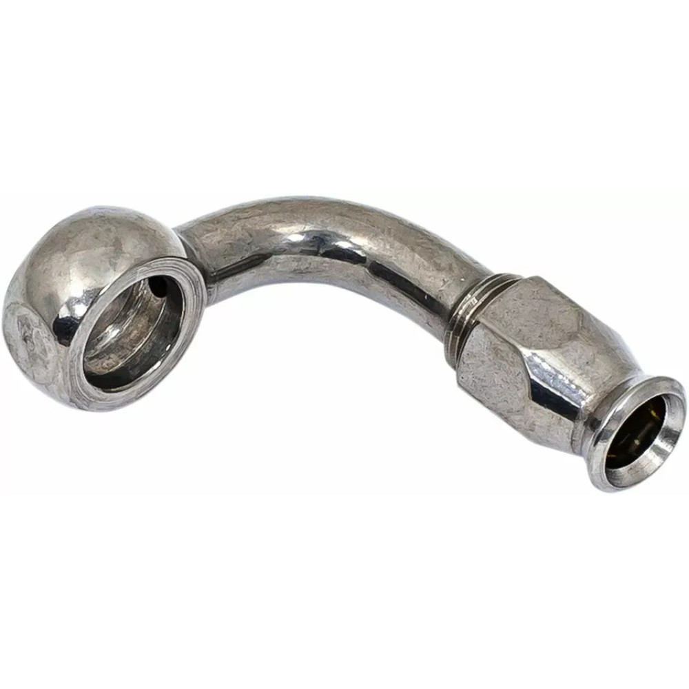 600 Series Banjo Fitting — -3 hose fitting, 90° bend, stainless steel