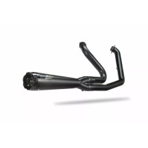 ZARD Full Kit Exhaust System 2:1 for Harley-Davidson Softails — 2-Into-1 system, matte black