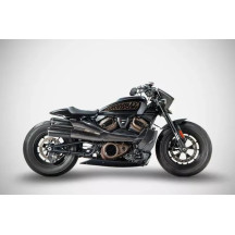 ZARD TOP GUN Exhaust System 2:2 Slip-On Kit H-D Sportster S — 1/2 system, kit, matte black
