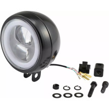 Headlight Capsule — 12V, black, bracket mount