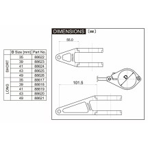 Mounting Bracket — 101.5 mm (4"), handlebar mount, black