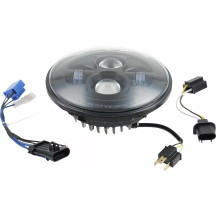 Headlight — 176.5 × 176.5 × 98.3 mm, 10-100 V DC, 20/40 W, Harley-Davidson®