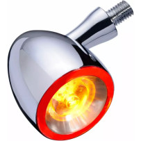 Bullet 1000® DF Brake/Rear Light — 39 mm, Threaded M8 x 20, 12 V, Chrome
