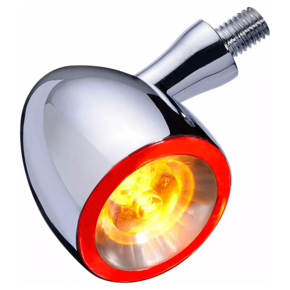 Bullet 1000® DF Brake/Rear Light — 39 mm, Threaded M8 x 20, 12 V, Chrome