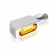 Blokk-Line Micro LED Blinker — Threaded M8 x 20, Chrome