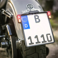 License Plate Holder 3-in-1 for EU Countries — Slip-Inn, 12V, except Germany